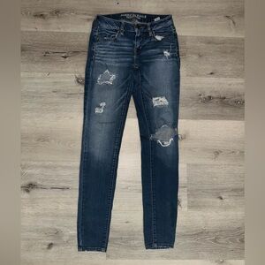 Distressed Blue Women's Jeans
